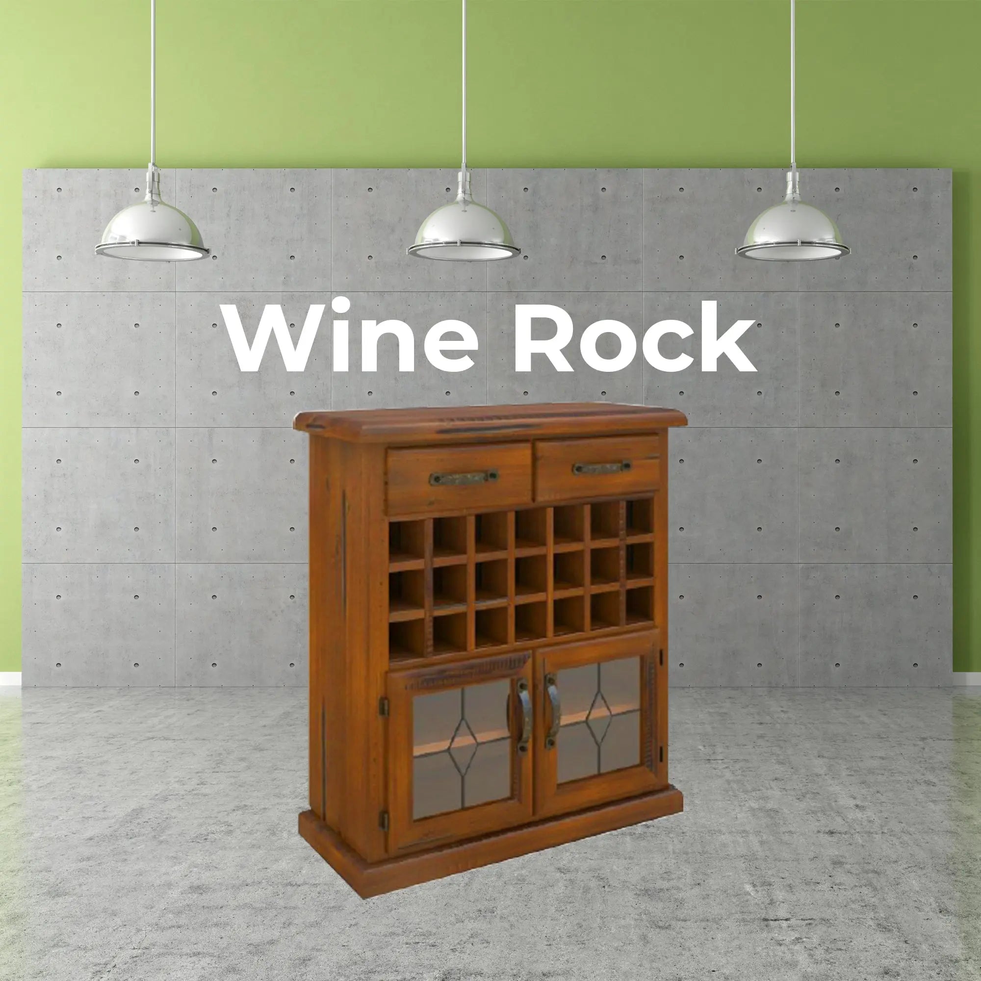 Umber Sideboard Buffet Wine Cabinet Bar Bottle Wooden Storage Rack - Dark Brown Deals499