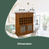 Umber Sideboard Buffet Wine Cabinet Bar Bottle Wooden Storage Rack - Dark Brown Deals499