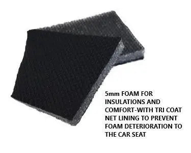 Universal 60/25 Airbag Front Seat Cover Nobody Rides For Free - White Deals499