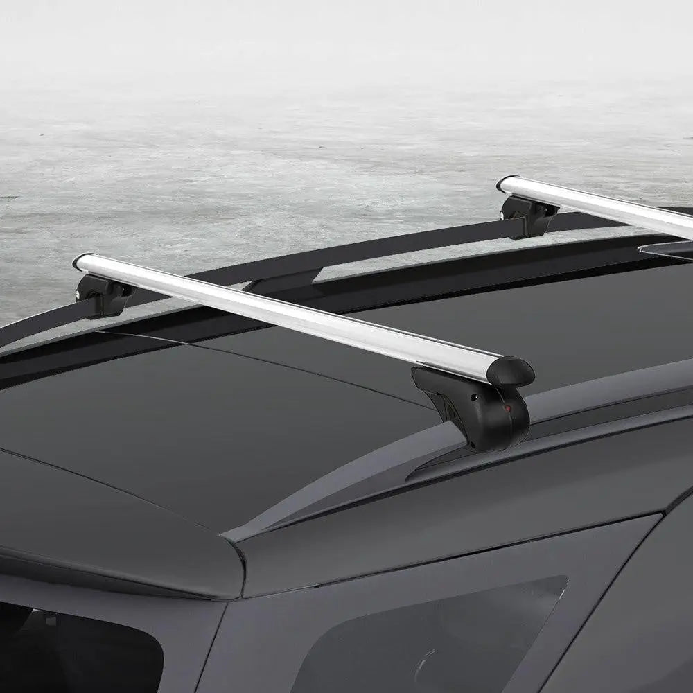 Universal Car Roof Rack 1360mm Cross Bars Aluminium Silver Adjustable Car 90kgs load Carrier Deals499