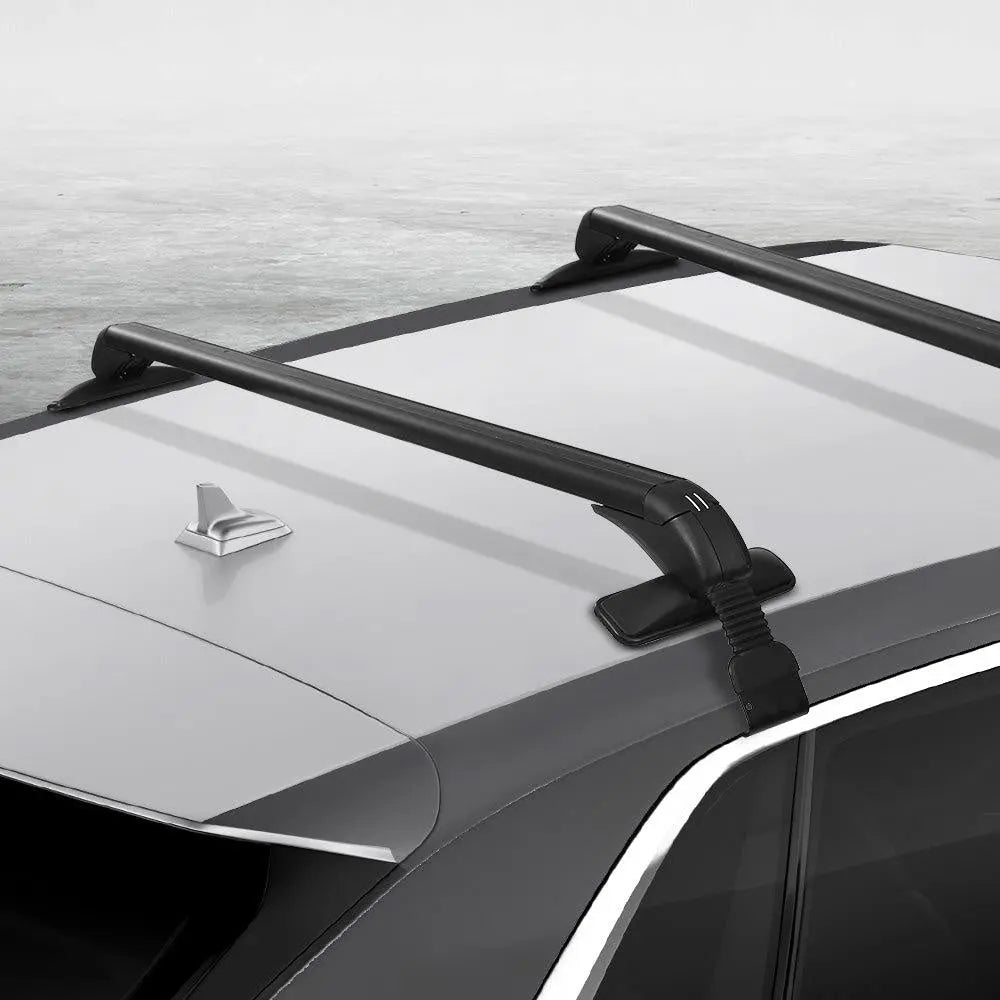 Universal Car Roof Rack Cross Bars 90cm Aluminium Adjustable Lockable 75kg Clamps Deals499