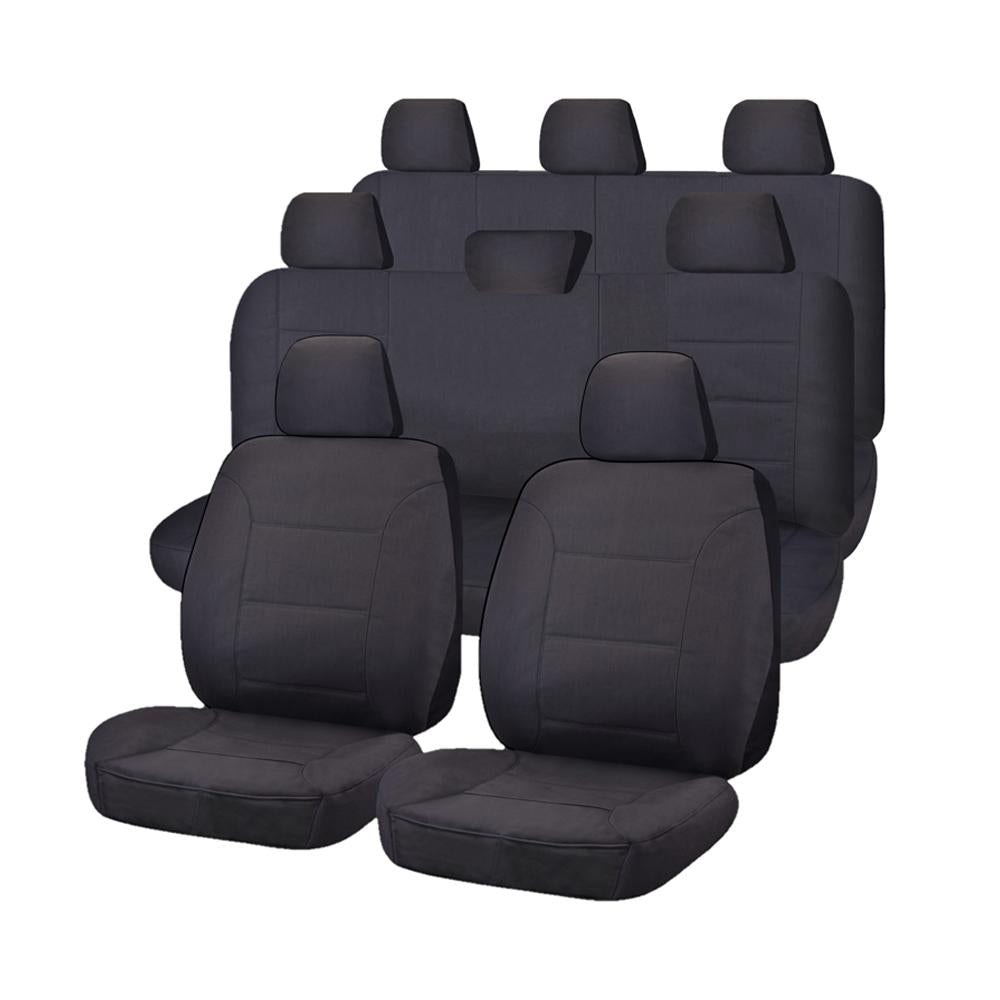 Seat Covers for TOYOTA LANDCRUISER 200 SERIES GXL - 60TH ANNIVERSARY VDJ200R-UZJ200R-URJ202R 11/2008 - ON 4X4 SUV/WAGON 8 SEATERS FMR CHARCOAL ALL TERRAIN Deals499