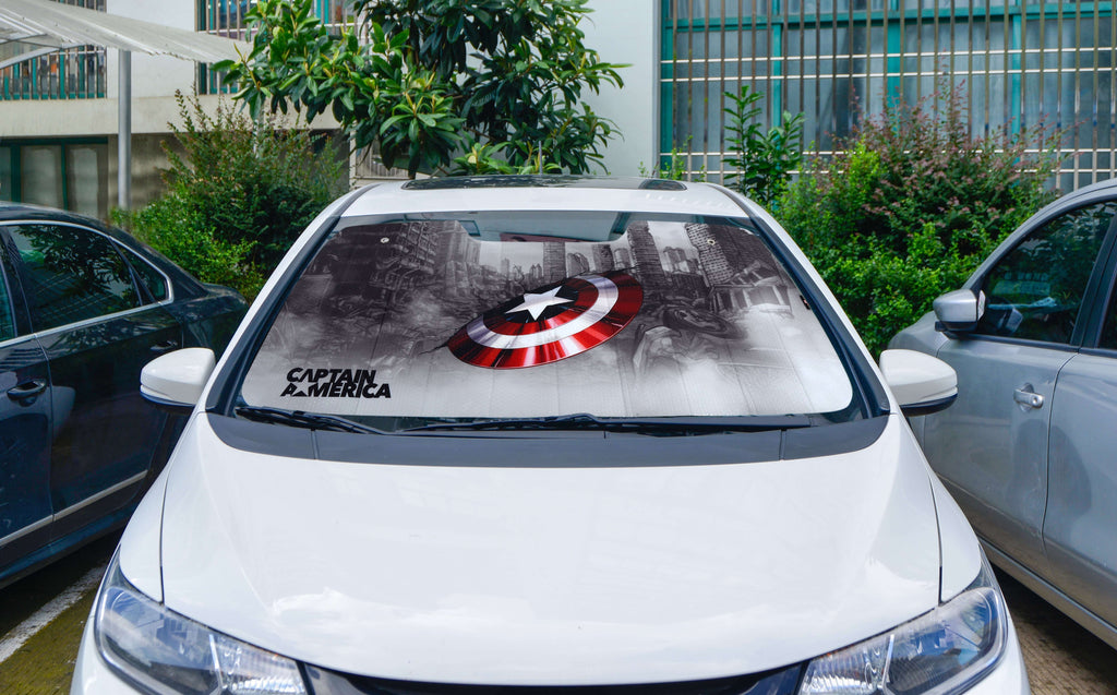 Marvel Avengers Sun Shade [150cm x 70cm] - CAPTAIN AMERICA Deals499