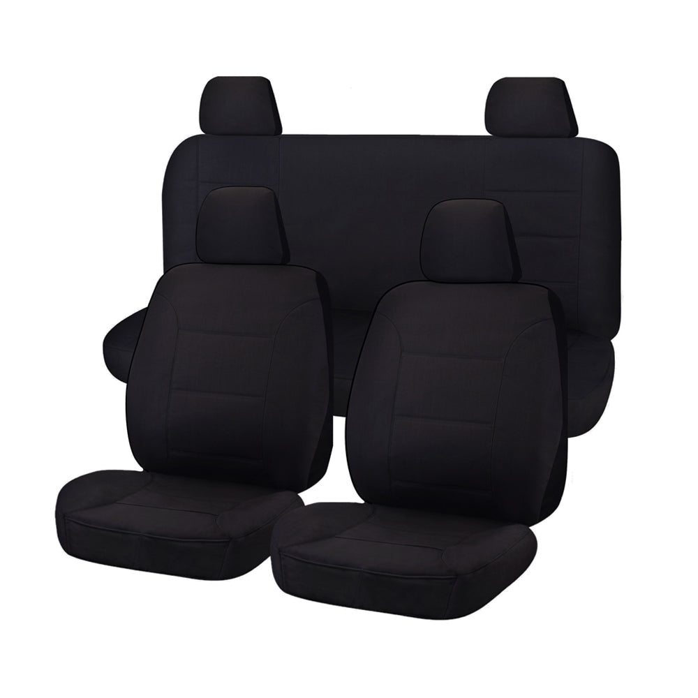 Seat Covers for NISSAN NAVARA D23 SERIES 1-2 NP300 03/2015 - 10/2017 DUAL CAB FR BLACK CHALLENGER Deals499
