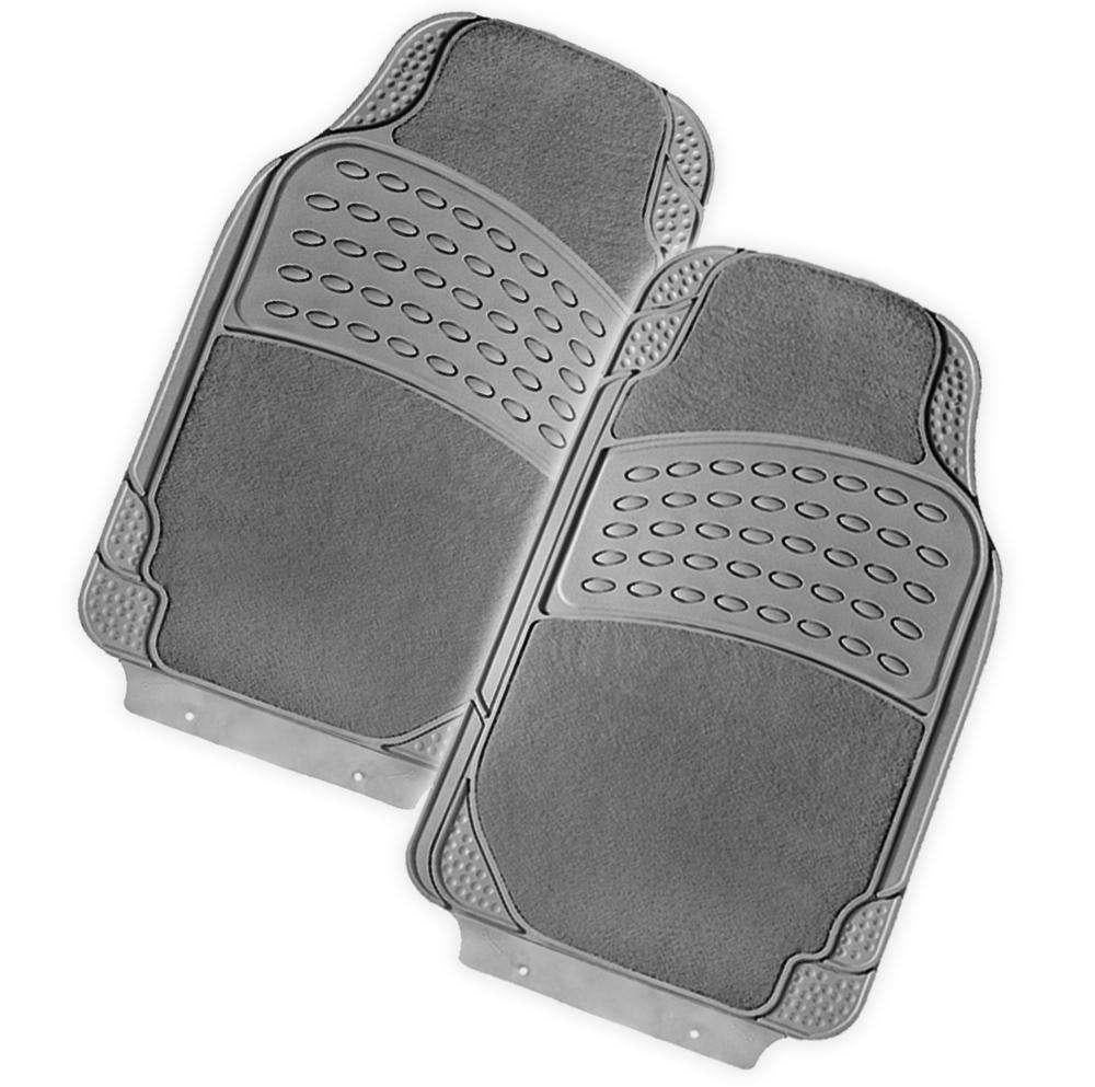 COLOSSUS 2-Piece Car Mat - GREY [Rubber/Carpet] Deals499