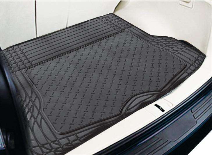 ALUMINIUM LOOK 1-Piece Boot Mat - BLACK [Rubber/Aluminium Look] Deals499