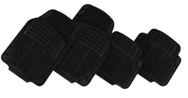 THUNDER 4-Piece Car Mat - BLACK [Rubber] Deals499