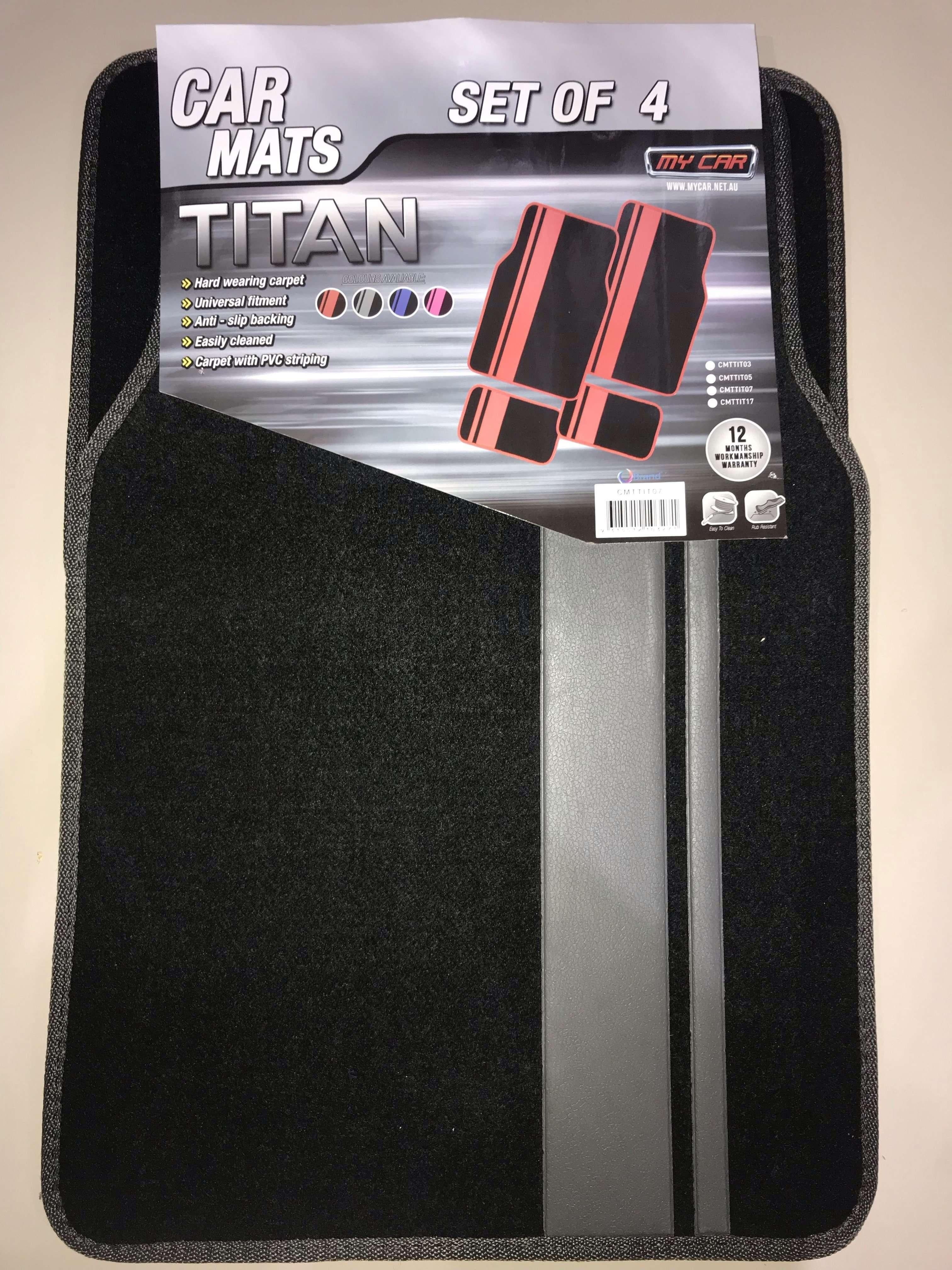 TITAN 4-Piece Car Mat - GREY Deals499