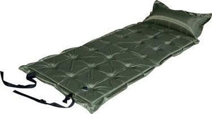 Trailblazer 21-Points Self-Inflatable Satin Air Mattress With Pillow - OLIVE GREEN Deals499