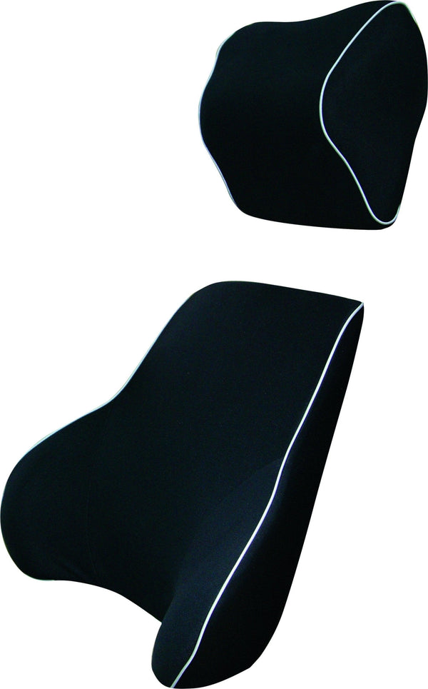 Black Memory Foam Lumbar Back & Neck Pillow Support Back Cushion Office Car Seat Deals499