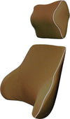 Mocha Memory Foam Lumbar Back & Neck Pillow Support Back Cushion Office Car Seat Deals499