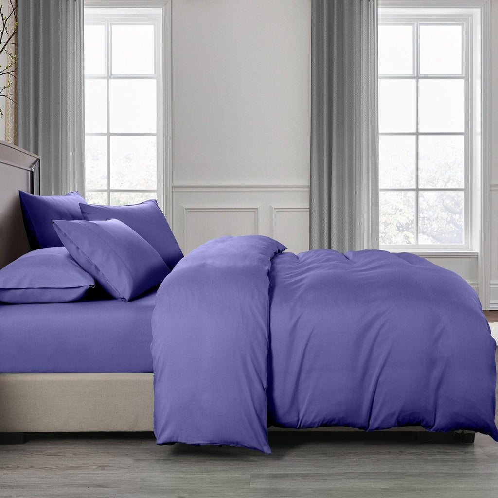 Royal Comfort 2000TC Quilt Cover Set Bamboo Cooling Hypoallergenic Breathable Blue King Deals499