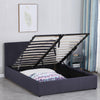 Milano Luxury Gas Lift Bed Frame Base And Headboard With Storage All Sizes Charcoal King Deals499