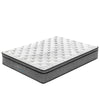 Luxopedic Pocket Spring Mattress 5 Zone 32CM Euro Top Memory Foam Medium Firm White, Grey King Deals499