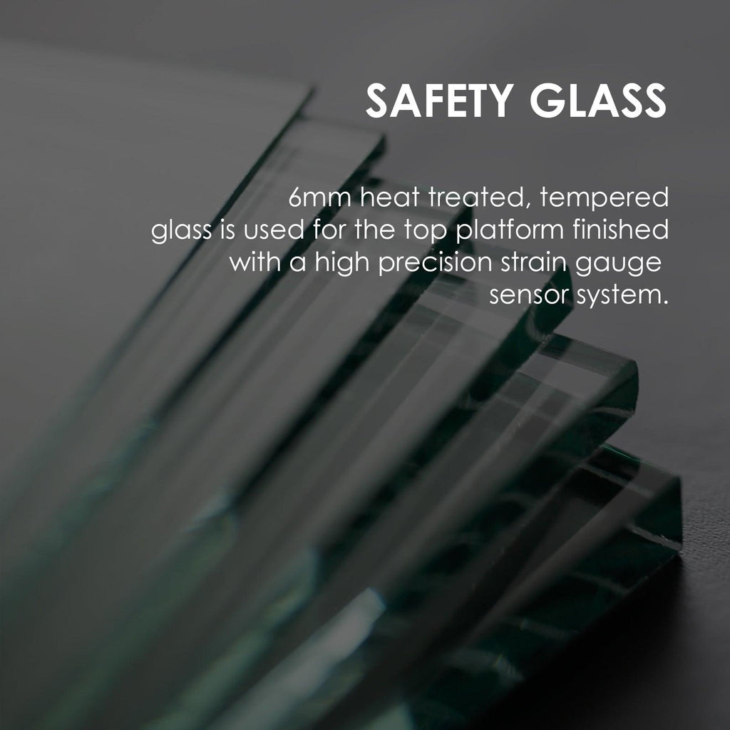 Fit Smart Electronic Floor Body Scale Black Digital LCD Glass Tracker Bathroom Deals499