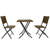 Arcadia Furniture Outdoor 3 Piece Foldable Rattan Coffee Table Set Garden Patio Oatmeal Deals499