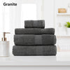 Royal Comfort 4 Piece Cotton Bamboo Towel Set 450GSM Luxurious Absorbent Plush Granite Deals499