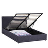 Milano Luxury Gas Lift Bed Frame Base And Headboard With Storage All Sizes Charcoal Double Deals499