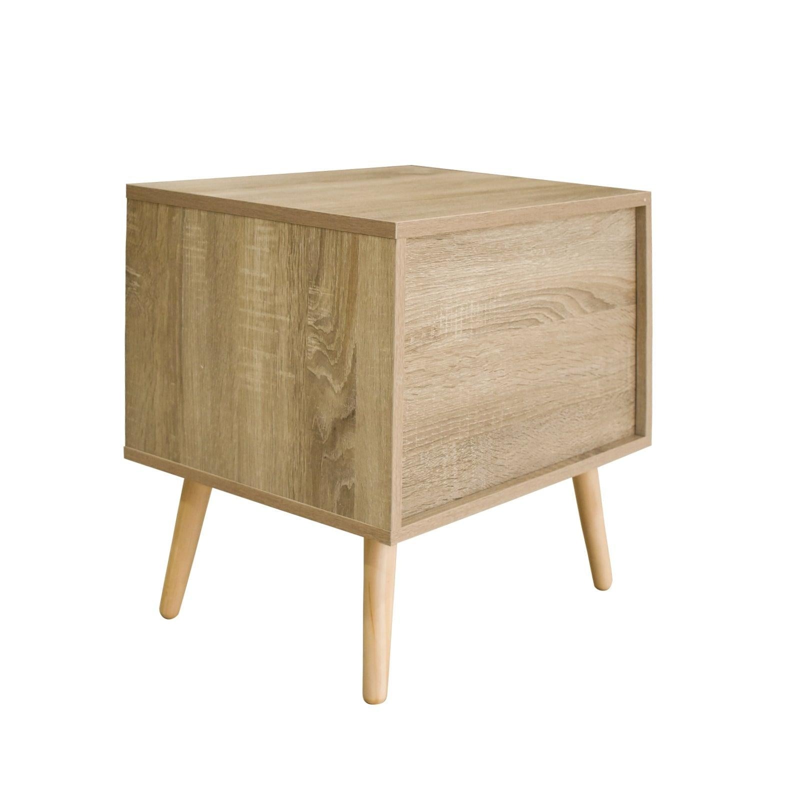 Milano Decor Bedside Table Paddington Drawers Nightstand Unit Cabinet Storage Light Brown Deals499