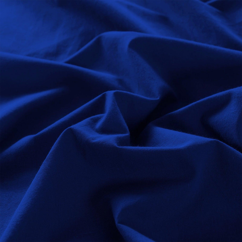 Royal Comfort Vintage Washed 100% Cotton Sheet Set Fitted Flat Sheet Pillowcases Single Royal Blue Deals499