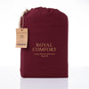 Royal Comfort Vintage Washed 100% Cotton Sheet Set Fitted Flat Sheet Pillowcases Queen Mulled Wine Deals499