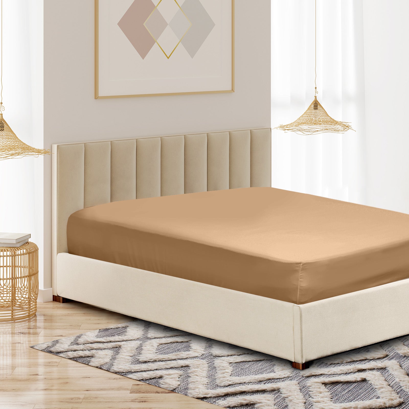 Royal Comfort 1200 Thread Count Fitted Sheet Cotton Blend Ultra Soft Bedding Linen Queen Deals499