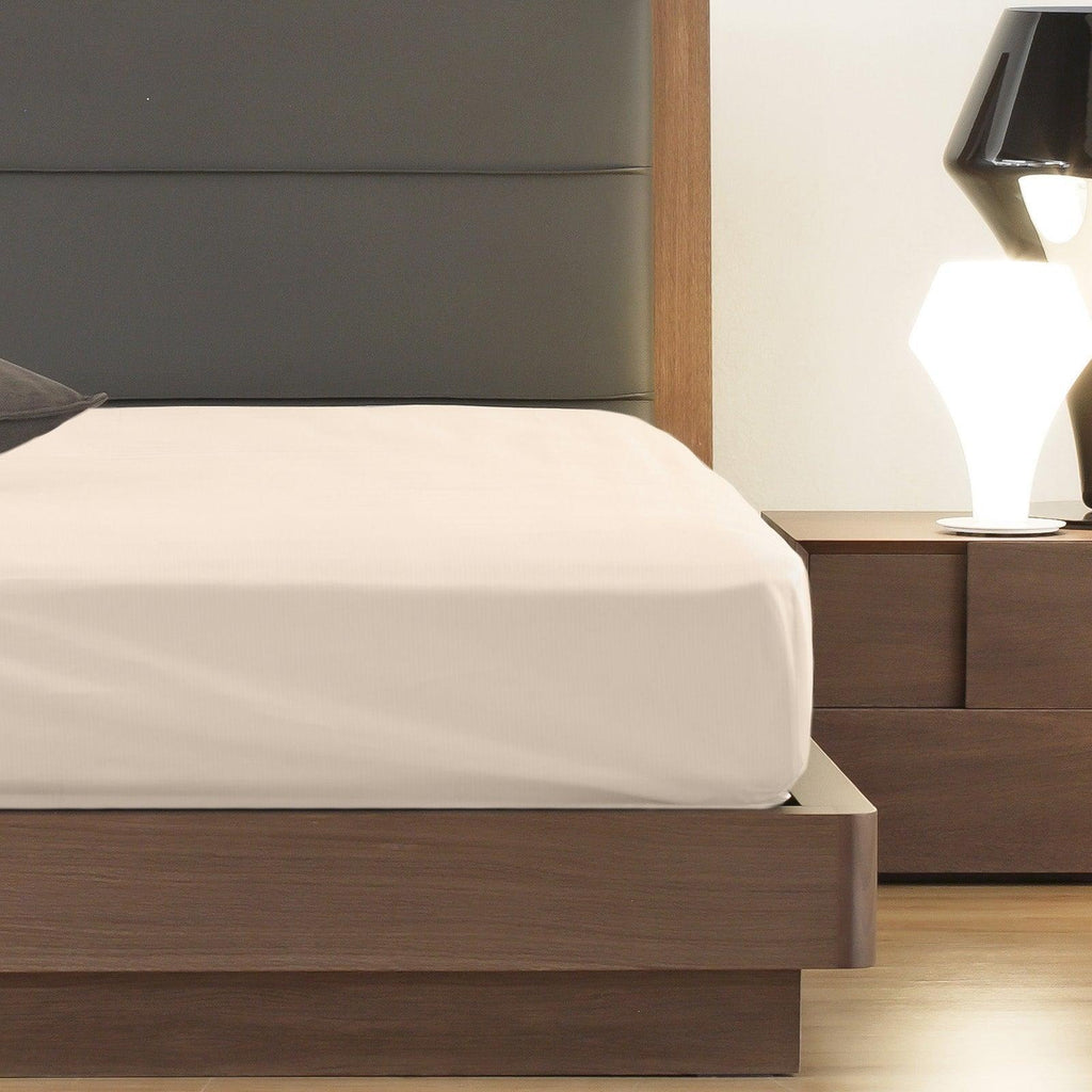 Royal Comfort 1200 Thread Count Fitted Sheet Cotton Blend Ultra Soft Bedding Ivory King Deals499