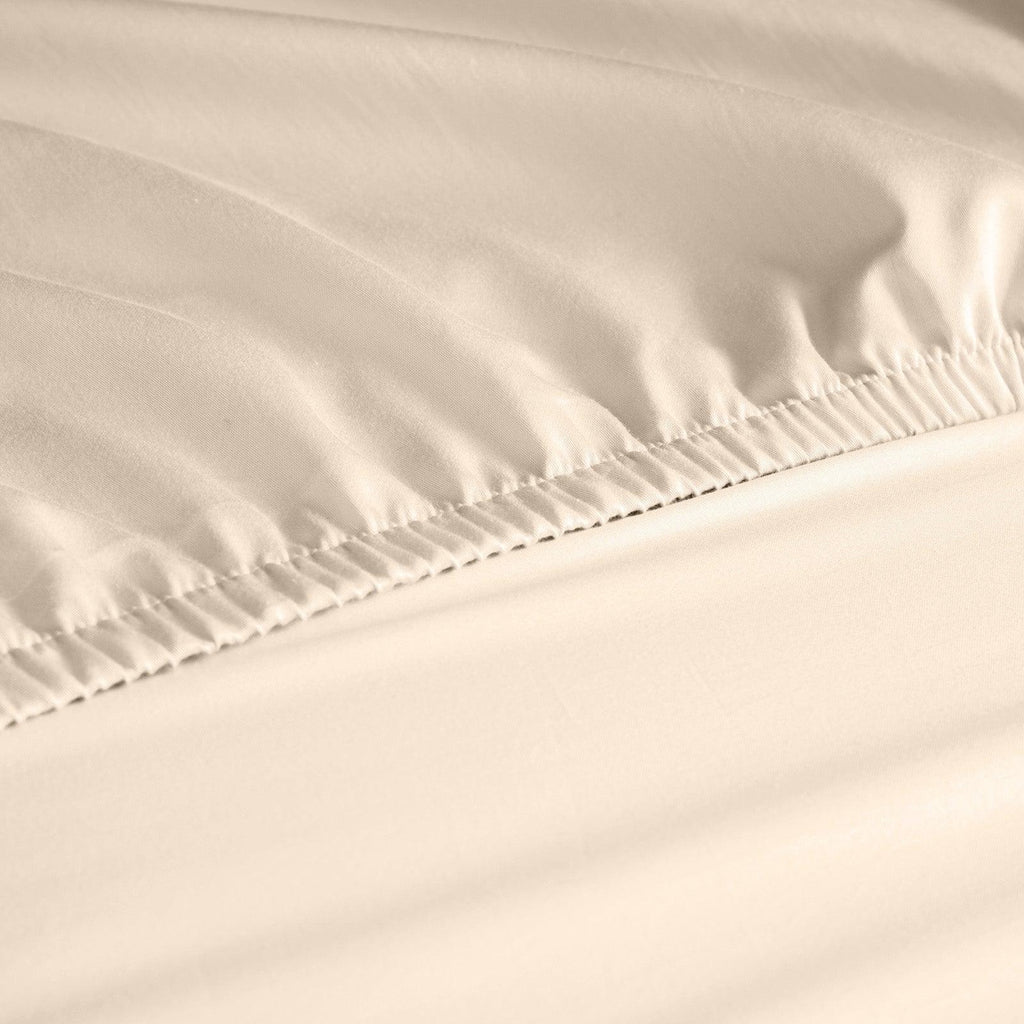 Royal Comfort 1200 Thread Count Fitted Sheet Cotton Blend Ultra Soft Bedding Ivory King Deals499