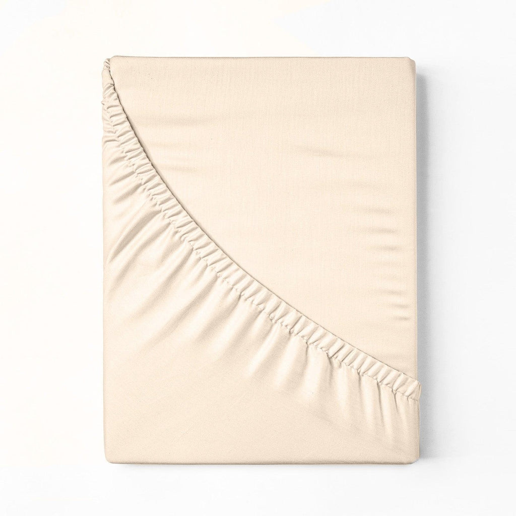 Royal Comfort 1200 Thread Count Fitted Sheet Cotton Blend Ultra Soft Bedding Ivory King Deals499