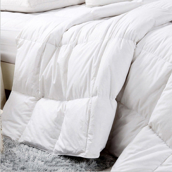 Royal Comfort 500GSM Goose Feather Down Quilt And Bamboo Quilted Pillow Set Double White Deals499
