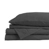 Royal Comfort Flax Linen Blend Sheet Set Bedding Luxury Breathable Ultra Soft Charcoal Queen Deals499