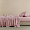 Royal Comfort Flax Linen Blend Sheet Set Bedding Luxury Breathable Ultra Soft Mauve Queen Deals499
