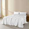 Royal Comfort Flax Linen Blend Sheet Set Bedding Luxury Breathable Ultra Soft White King Deals499