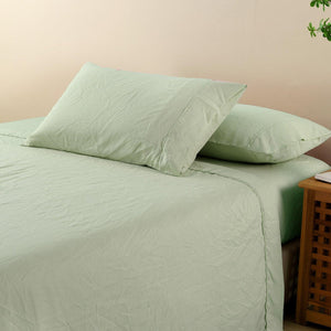 Royal Comfort Flax Linen Blend Sheet Set Bedding Luxury Breathable Ultra Soft Sage Green King Deals499