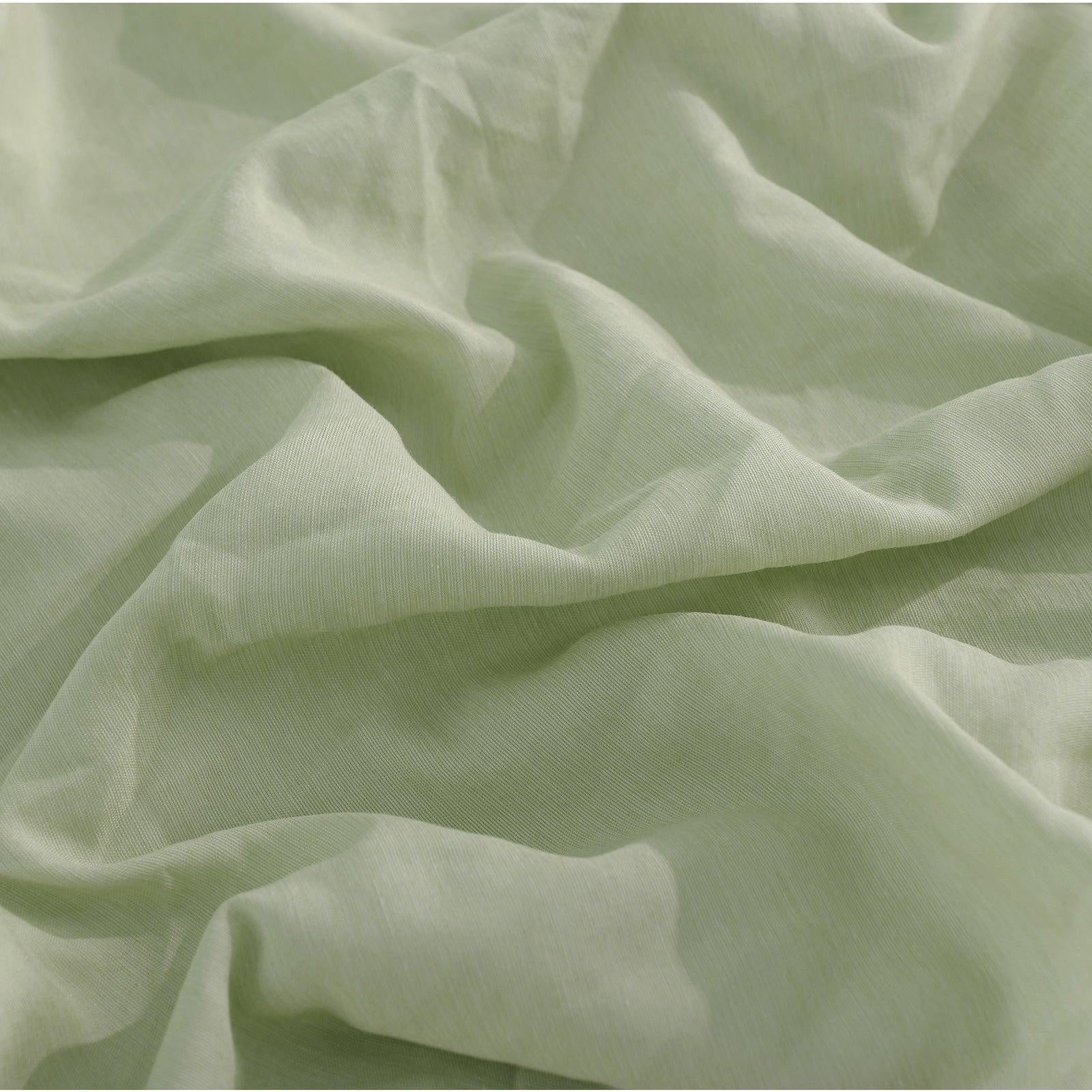 Royal Comfort Flax Linen Blend Sheet Set Bedding Luxury Breathable Ultra Soft Sage Green King Deals499