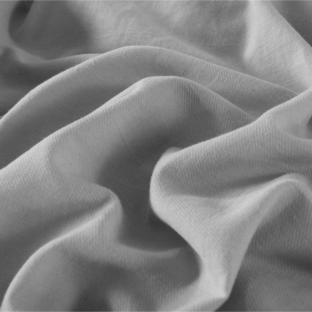 Royal Comfort Hemp Braid Cotton Blend Quilt Cover Set Reverse Stripe Bedding Light Grey Queen Deals499