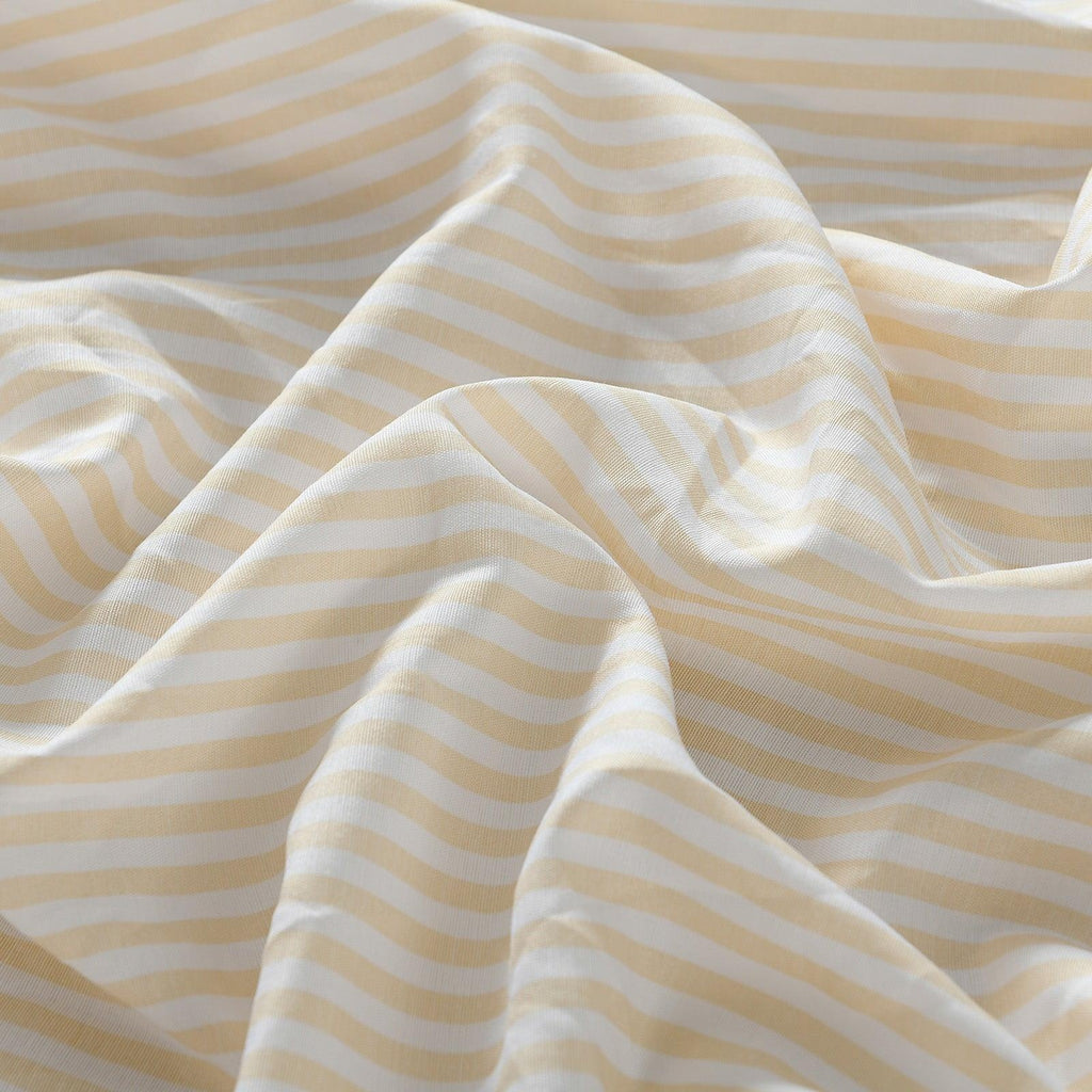 Royal Comfort Stripes Linen Blend Sheet Set Bedding Luxury Breathable Ultra Soft Beige Queen Deals499