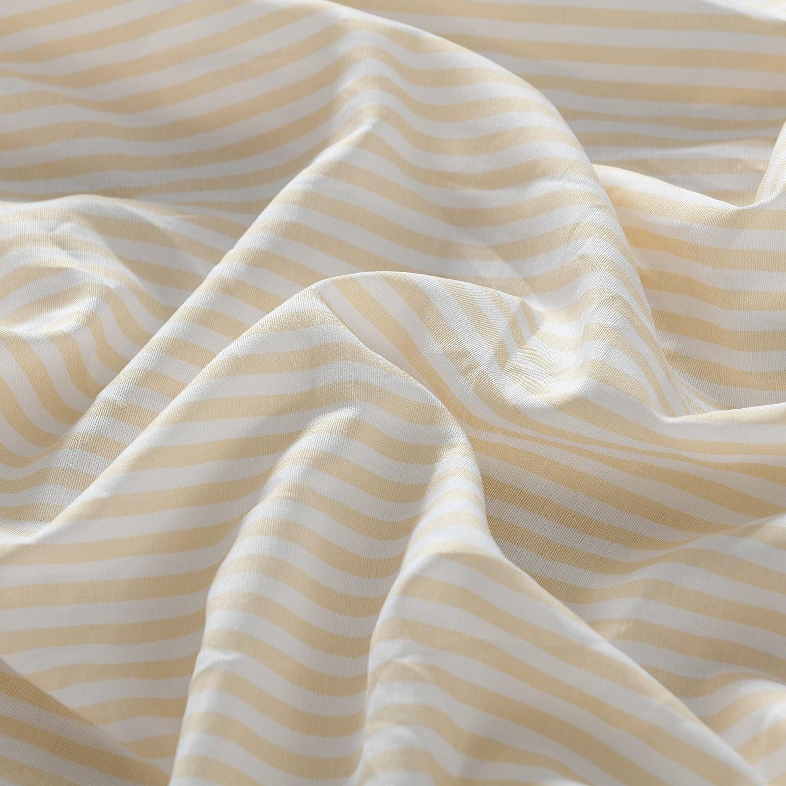 Royal Comfort Stripes Linen Blend Sheet Set Bedding Luxury Breathable Ultra Soft Beige King Deals499