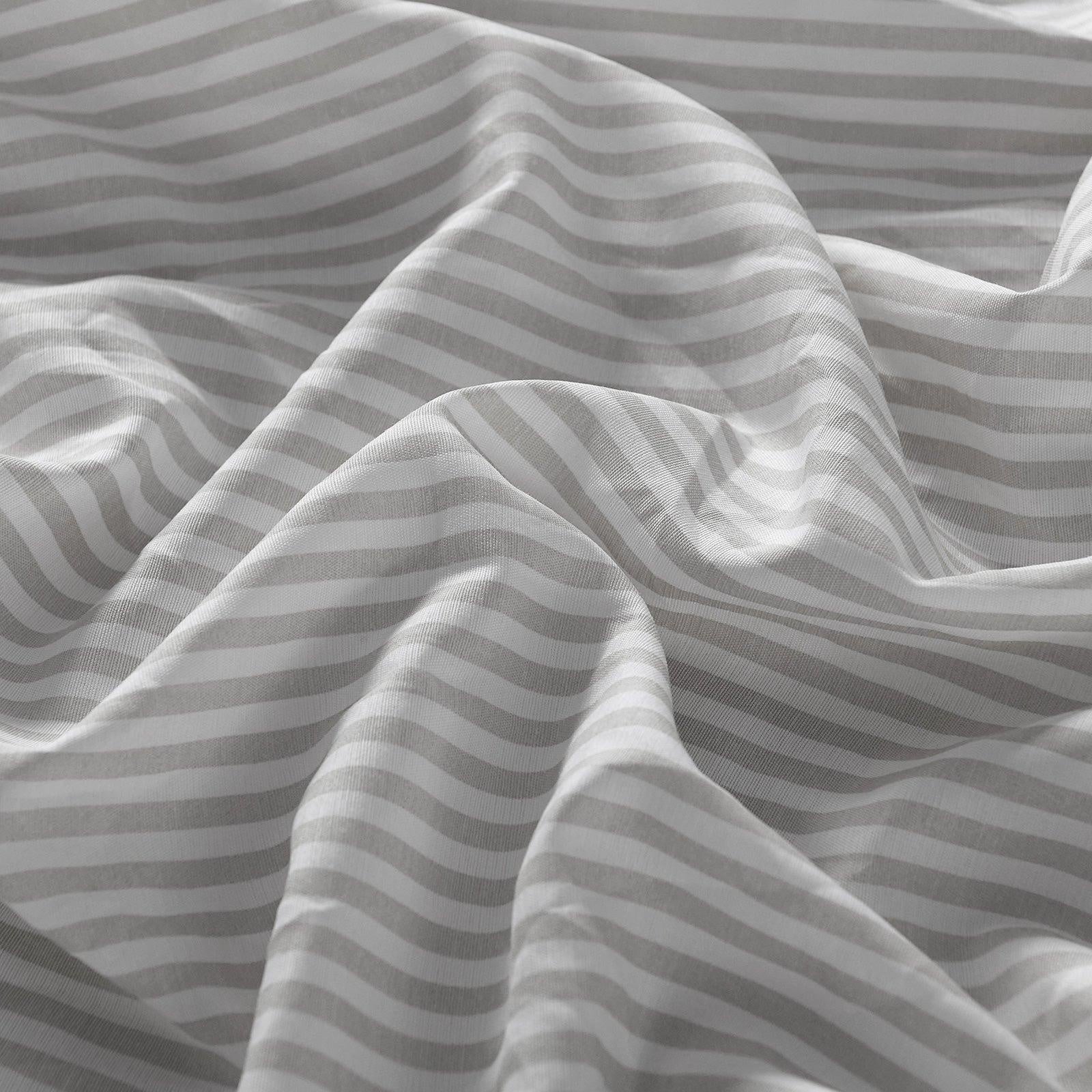 Royal Comfort Stripes Linen Blend Sheet Set Bedding Luxury Breathable Ultra Soft Grey King Deals499