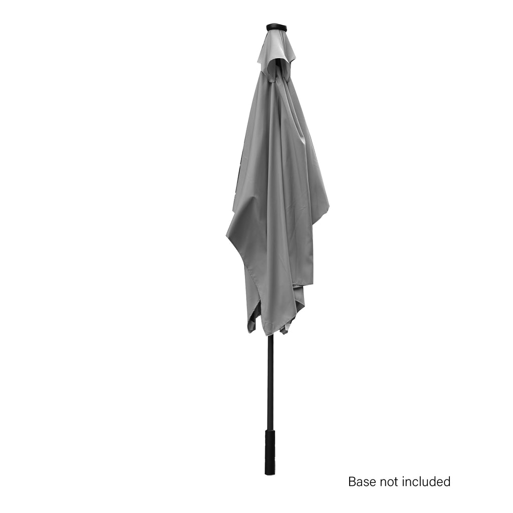 Arcadia Furniture Umbrella 3 Metre with Solar LED Lights Garden Yard Grey Deals499