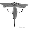 Arcadia Furniture Umbrella 3 Metre with Solar LED Lights Garden Yard Grey Deals499