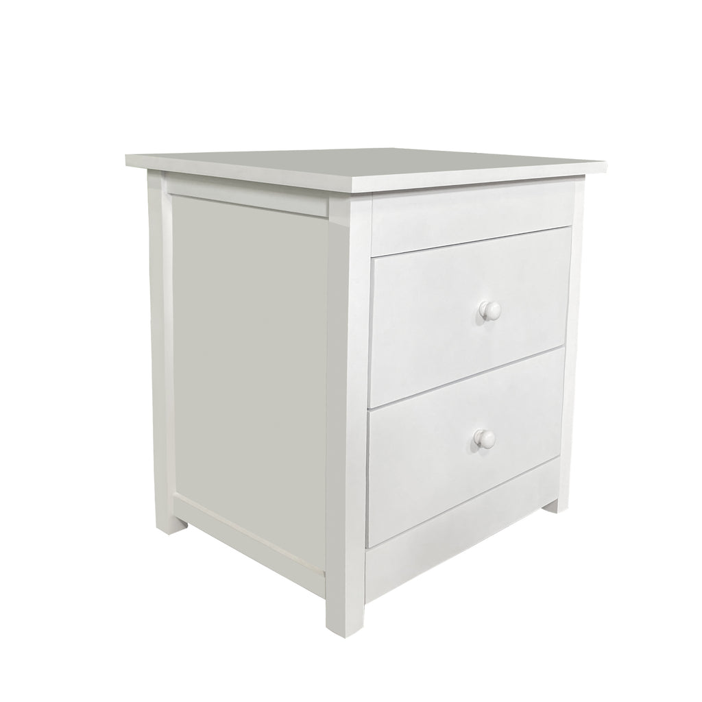 Milano Decor Bedside Table Byron Bay White Storage Cabinet Bedroom One Pack Deals499