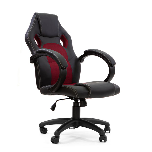 Milano Adjustable Ergonomic Racing Chair Computer Executive Chair Red Black Deals499
