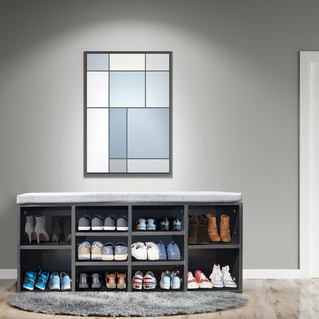 Milano Decor 2 in 1 Shoe Organiser With Bench Storage - Black And Grey Deals499