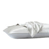 Royal Comfort Satin Sheet Set 3 Piece Fitted Sheet Pillowcase Soft  - Queen - Silver Deals499