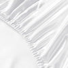 Royal Comfort Satin Sheet Set 4 Piece Fitted Flat Sheet Pillowcases  - Queen - White Deals499