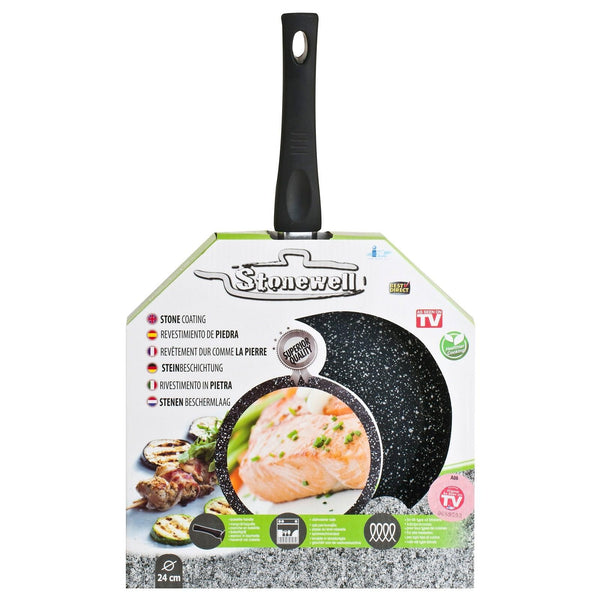 Stonewell 24cm Pan Kitchen Non Stick Cookware Frypan Black Deals499