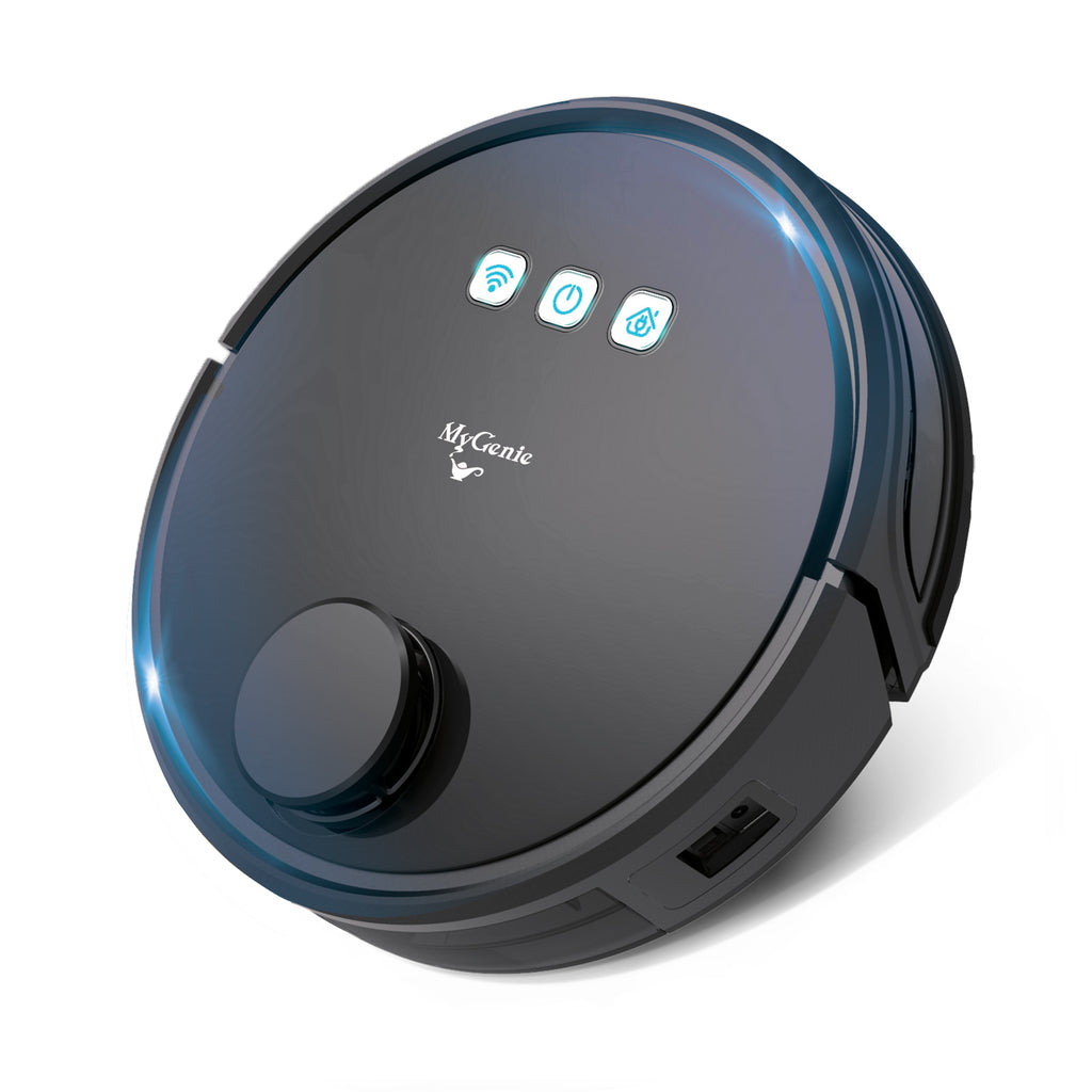 MyGenie Laser Smart Pro IQ 360 Robot Vacuum Cleaner Black WIFI Remote Control Deals499