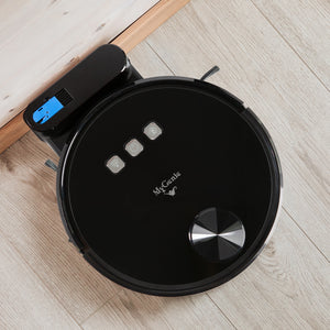 MyGenie Laser Smart Pro IQ 360 Robot Vacuum Cleaner Black WIFI Remote Control Deals499