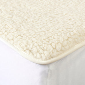 Royal Comfort Fleece Top Electric Blanket Fitted Heated Winter Underlay - Queen - White Deals499